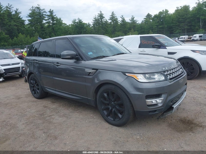 2016 Land rover Range rover sport VIN SALWR2PF8GA116405 IAAI salvage auction — FRONT END, Clear (Massachusetts), sold $2,400 on 2026-07-31 (photo 1)