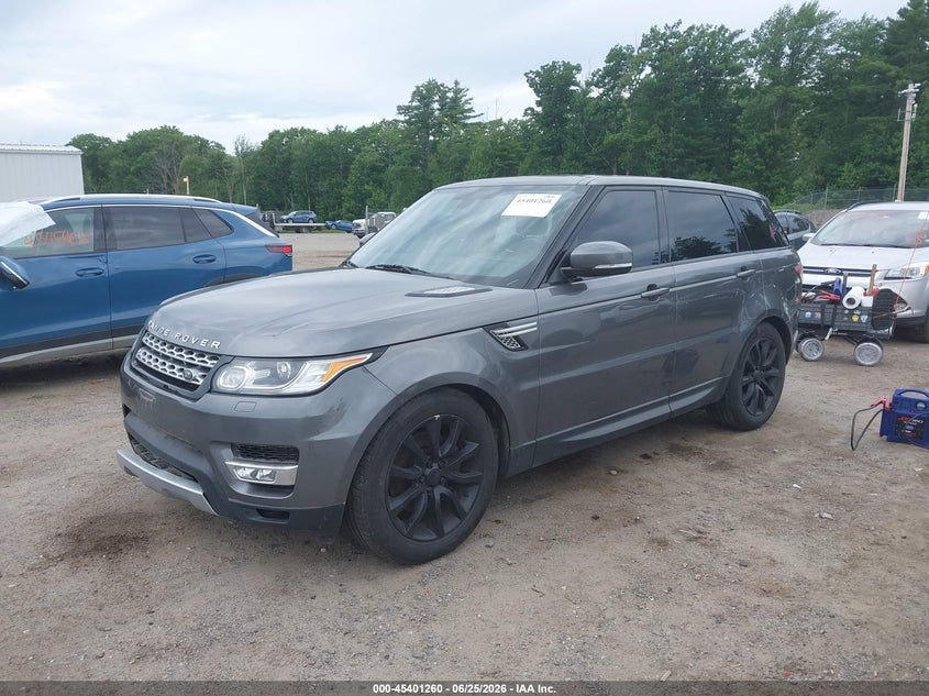 2016 Land rover Range rover sport VIN SALWR2PF8GA116405 IAAI salvage auction — FRONT END, Clear (Massachusetts), sold $2,400 on 2026-07-31 (photo 2)