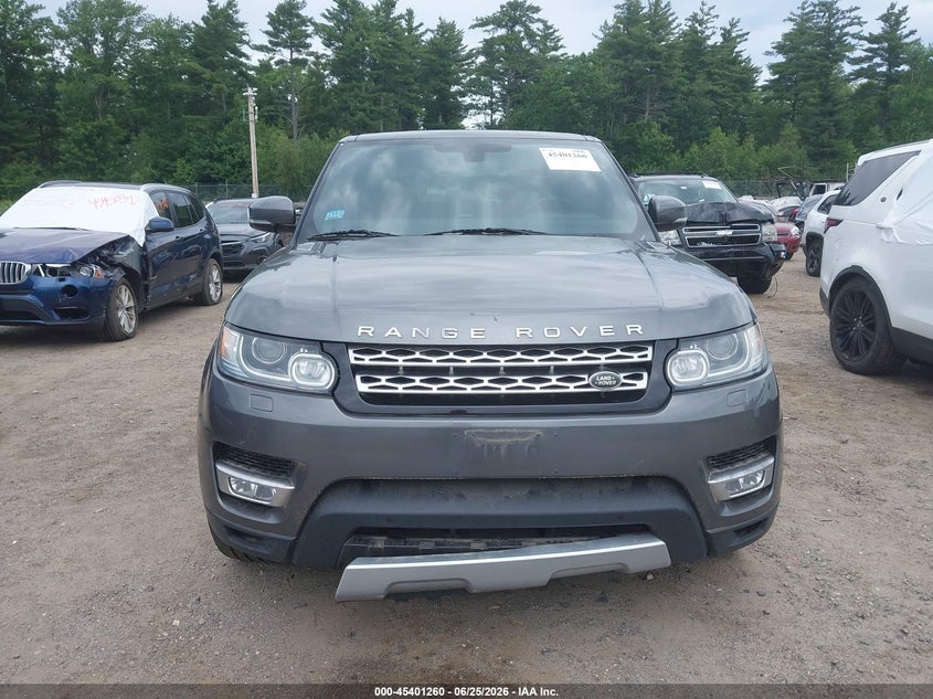 2016 Land rover Range rover sport VIN SALWR2PF8GA116405 IAAI salvage auction — FRONT END, Clear (Massachusetts), sold $2,400 on 2026-07-31 (photo 6)