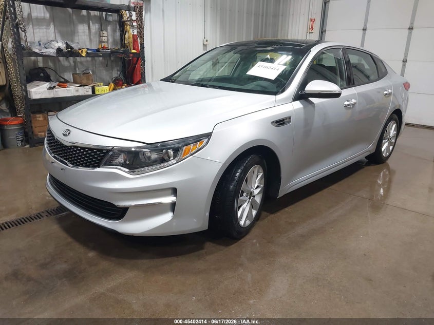 2018 Kia Optima VIN 5XXGU4L3XJG260910 IAAI salvage auction — FRONT END, Salvage (North Dakota), sold $2,650 on 2026-07-16 (photo 2)