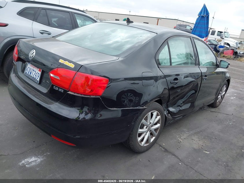 2012 Volkswagen Jetta VIN 3VWDP7AJ3CM131824 IAAI salvage auction — RIGHT REAR, Wait Title, sold $675 on 2026-09-02 (photo 4)