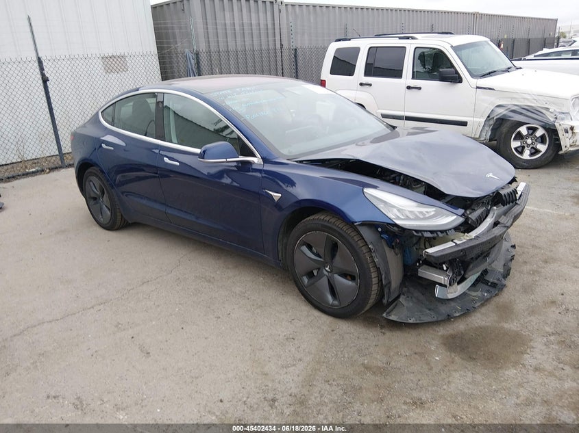 2018 Tesla Model 3 VIN 5YJ3E1EA8JF009036 IAAI salvage auction — FRONT END, Salvage Title, sold $5,700 on 2026-07-29 (photo 1)