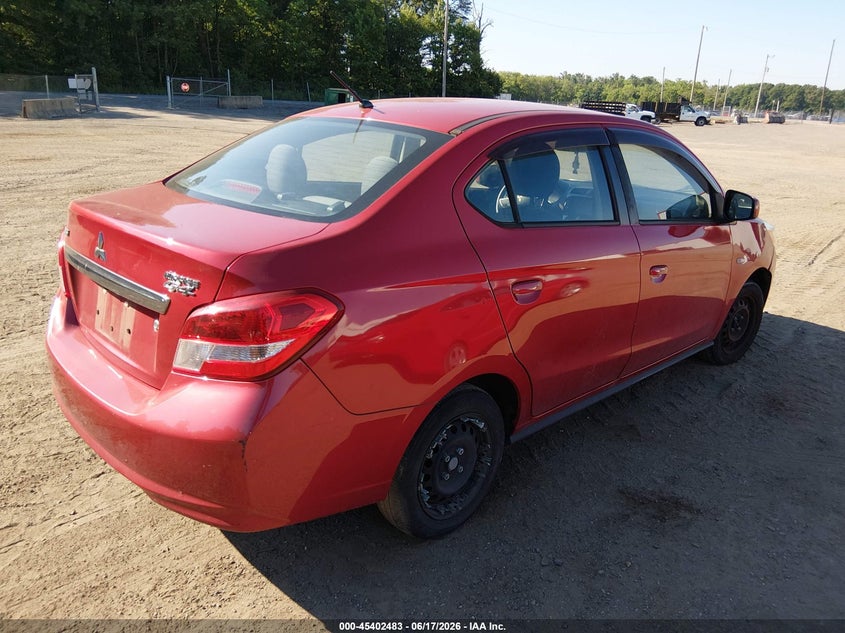 2019 Mitsubishi Mirage VIN ML32F3FJ4KHF11987 IAAI salvage auction — NORMAL WEAR, Salvage Title, sold $1,750 on 2026-07-15 (photo 4)