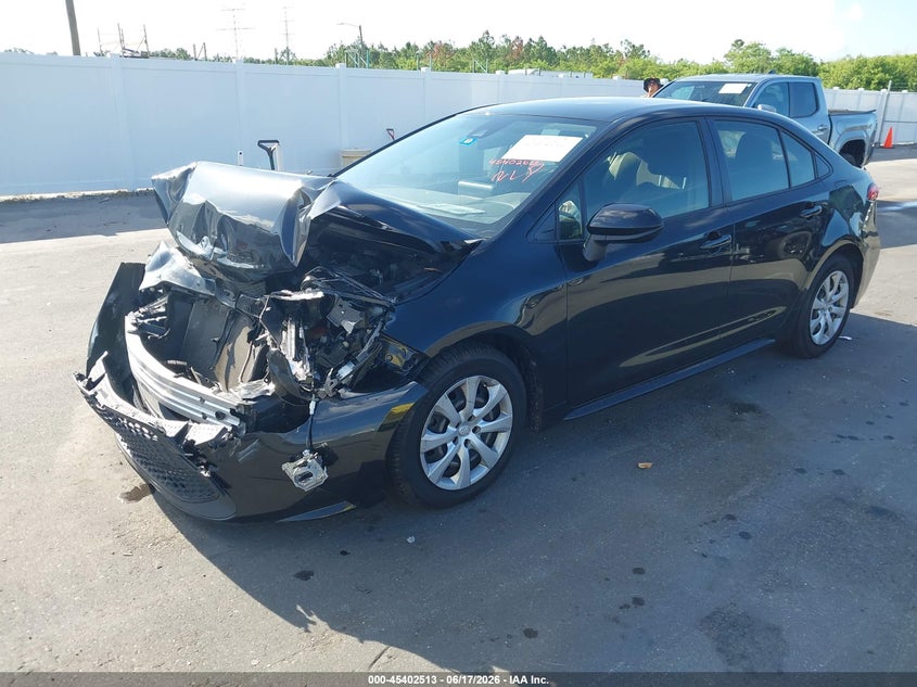 2022 Toyota Corolla VIN JTDEPMAE0NJ213857 IAAI salvage auction — FRONT END, Certificate Of Destruction (Florida), sold $2,350 on 2026-07-29 (photo 2)
