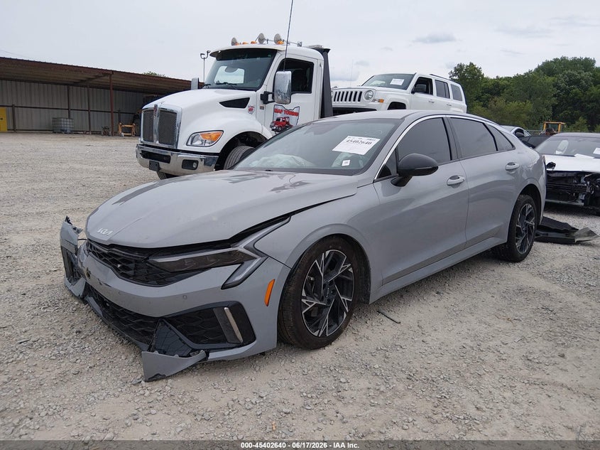 2025 Kia K5 VIN KNAG64J76S5349215 IAAI salvage auction — FRONT END, Salvage Title, sold $5,500 on 2026-07-29 (photo 2)