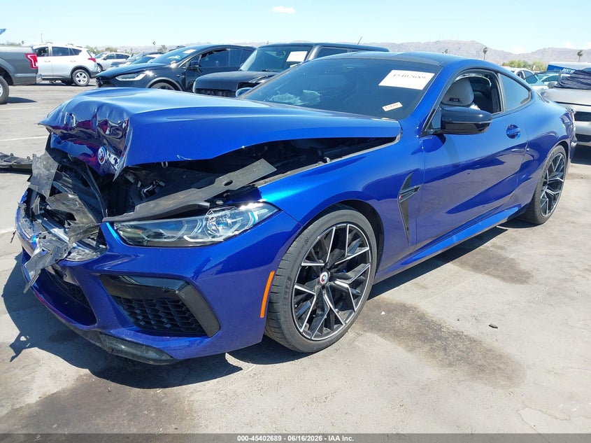2023 BMW M8 VIN WBSAE0C02PCM46038 IAAI salvage auction — FRONT END, Salvage Title, sold $45,750 on 2026-08-18 (photo 2)