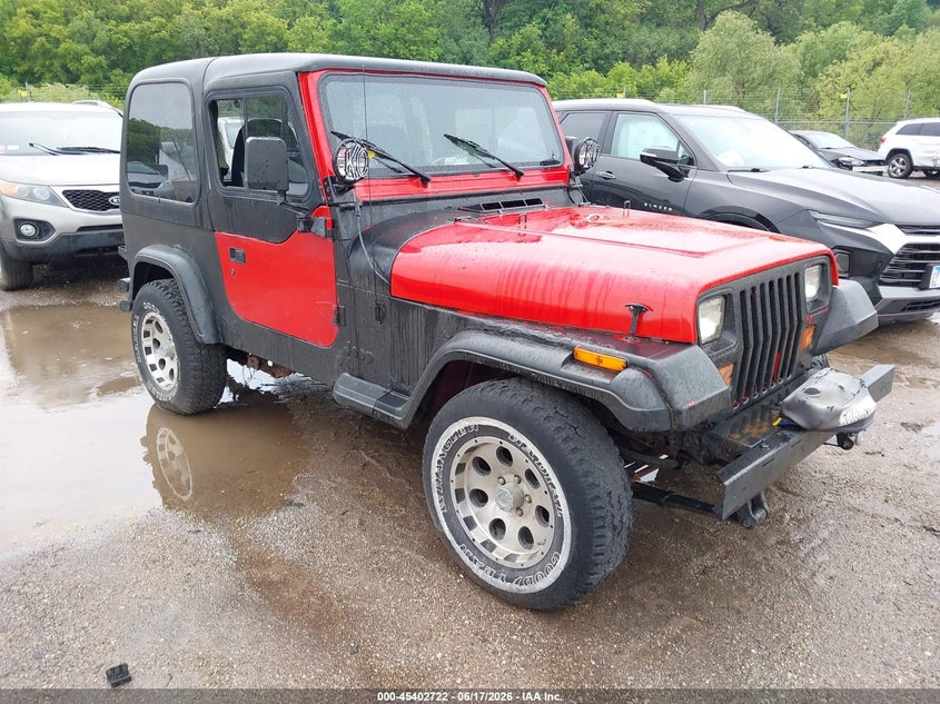 1993 Jeep Wrangler / VIN 1J4FY19P1PP207596 IAAI salvage auction — NORMAL WEAR, Clear (Illinois), sold $450 on 2026-07-18 (photo 1)