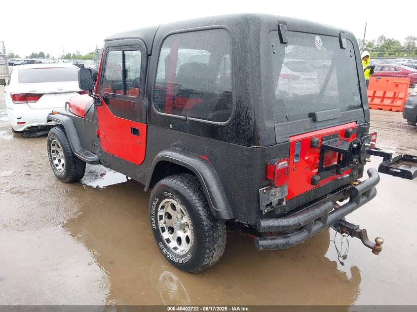 1993 Jeep Wrangler / VIN 1J4FY19P1PP207596 IAAI salvage auction — NORMAL WEAR, Clear (Illinois), sold $450 on 2026-07-18 (photo 3)
