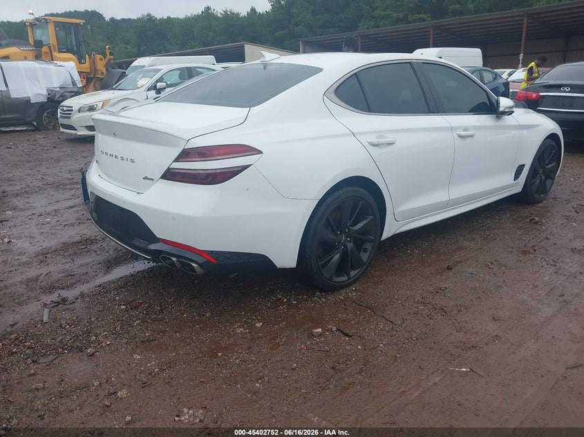 2023 Genesis G70 VIN KMTG34TA7PU106256 IAAI salvage auction — UNKNOWN, Salvage Title, sold $10,900 on 2026-08-19 (photo 4)