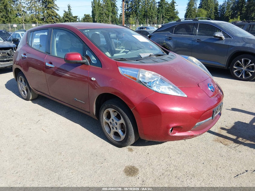 2012 Nissan Leaf VIN JN1AZ0CP4CT022527 IAAI salvage auction — NORMAL WEAR, Clear (Washington), sold $175 on 2026-07-08 (photo 1)