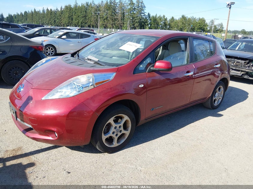 2012 Nissan Leaf VIN JN1AZ0CP4CT022527 IAAI salvage auction — NORMAL WEAR, Clear (Washington), sold $175 on 2026-07-08 (photo 2)