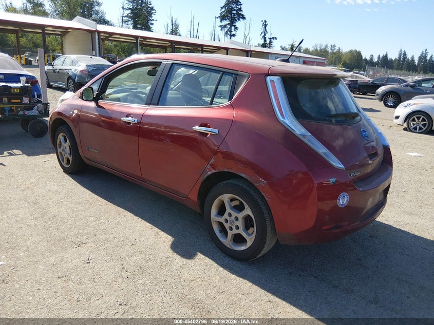 2012 Nissan Leaf VIN JN1AZ0CP4CT022527 IAAI salvage auction — NORMAL WEAR, Clear (Washington), sold $175 on 2026-07-08 (photo 3)