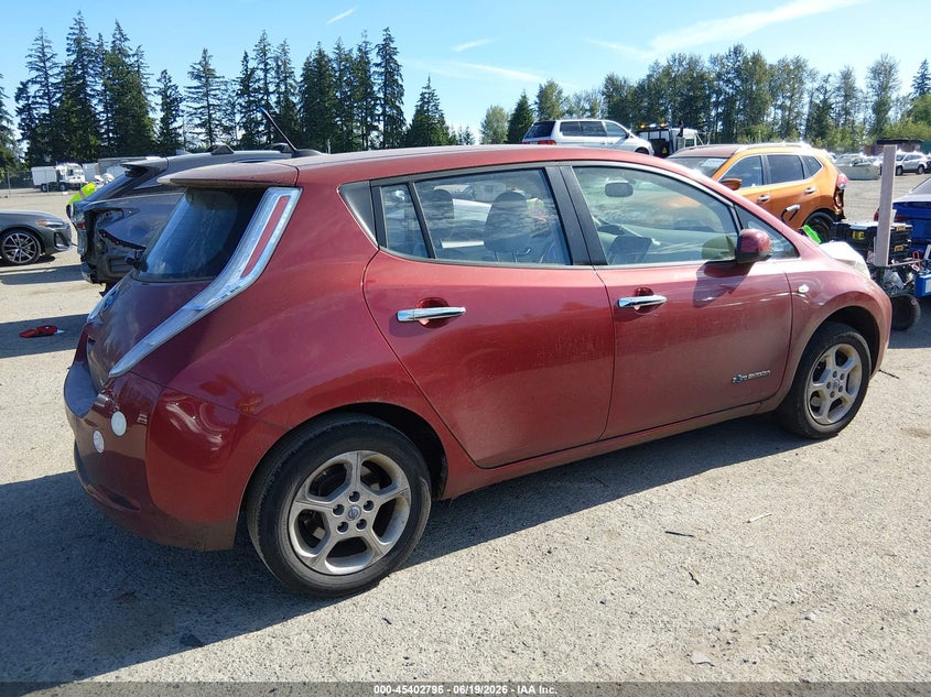 2012 Nissan Leaf VIN JN1AZ0CP4CT022527 IAAI salvage auction — NORMAL WEAR, Clear (Washington), sold $175 on 2026-07-08 (photo 4)