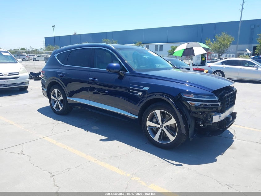 2023 Genesis Gv80 VIN KMUHBDSB5PU114191 IAAI salvage auction — LEFT FRONT, Salvage Title, sold $18,000 on 2026-07-27 (photo 1)