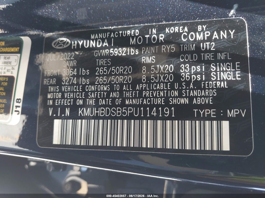 2023 Genesis Gv80 VIN KMUHBDSB5PU114191 IAAI salvage auction — LEFT FRONT, Salvage Title, sold $18,000 on 2026-07-27 (photo 9)