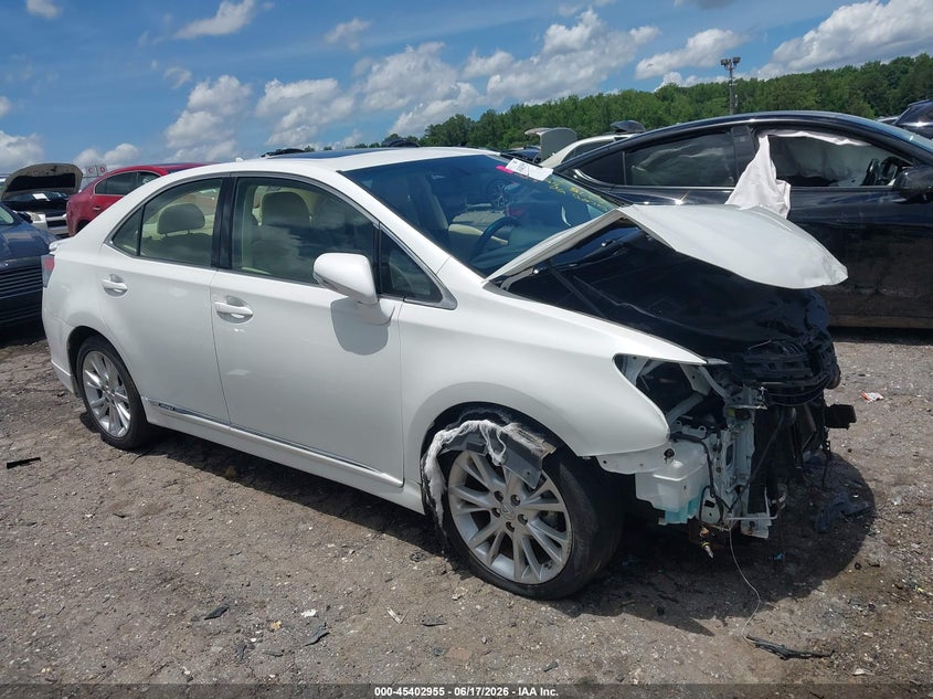 2010 Lexus Hs VIN JTHBB1BA2A2026375 IAAI salvage auction — FRONT END, Salvage (Georgia), sold $700 on 2026-07-24 (photo 1)
