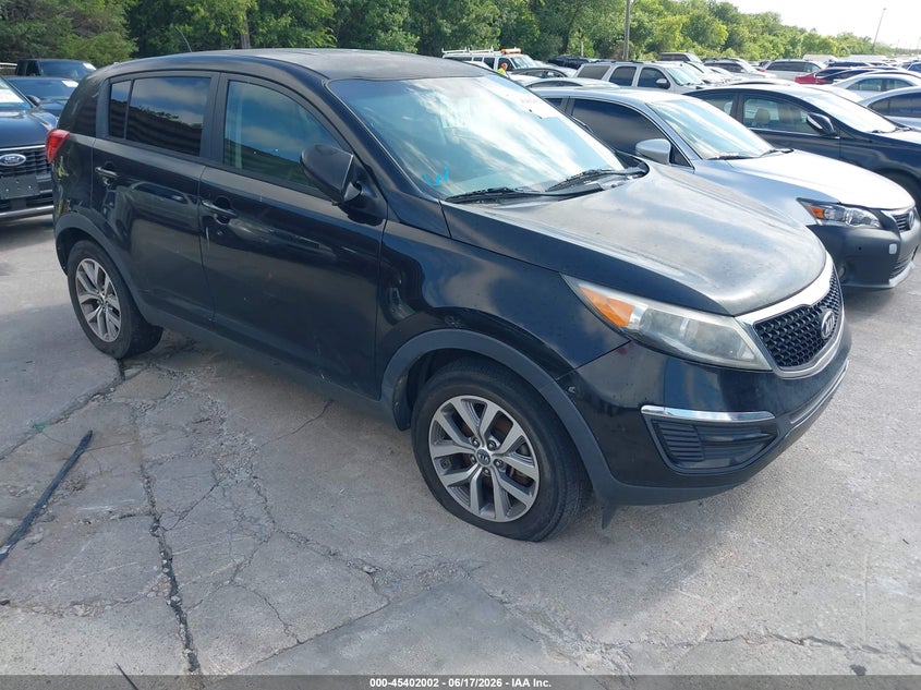 2015 Kia Sportage VIN KNDPB3AC4F7736281 IAAI salvage auction — NORMAL WEAR, Original (Texas), sold $700 on 2026-07-20 (photo 1)