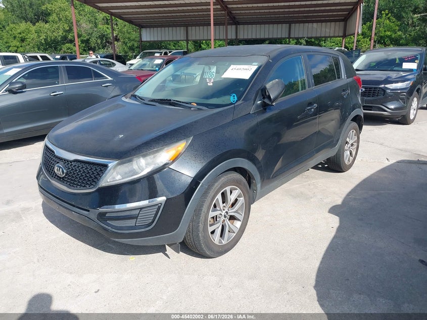 2015 Kia Sportage VIN KNDPB3AC4F7736281 IAAI salvage auction — NORMAL WEAR, Original (Texas), sold $700 on 2026-07-20 (photo 2)