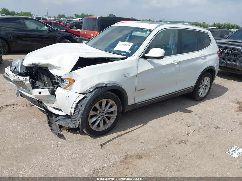 2014 BMW X3 VIN 5UXWX9C55E0D41212 IAAI salvage auction — FRONT END, Salvage (Texas), sold $1,050 on 2026-07-22 (photo 2)