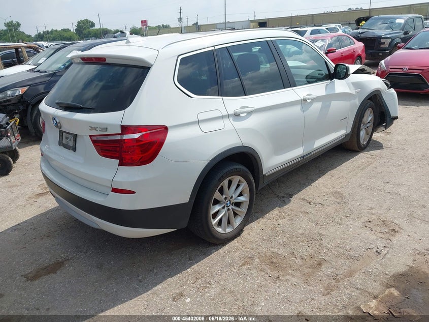 2014 BMW X3 VIN 5UXWX9C55E0D41212 IAAI salvage auction — FRONT END, Salvage (Texas), sold $1,050 on 2026-07-22 (photo 4)