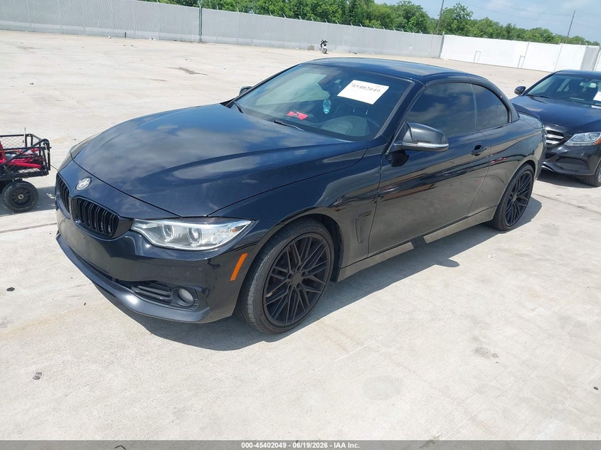 2015 BMW 4er VIN WBA3T3C5XF5A40546 IAAI salvage auction — WATER/FLOOD, Salvage Title, sold $1,900 on 2026-08-21 (photo 2)
