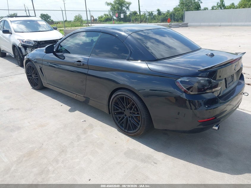 2015 BMW 4er VIN WBA3T3C5XF5A40546 IAAI salvage auction — WATER/FLOOD, Salvage Title, sold $1,900 on 2026-08-21 (photo 3)