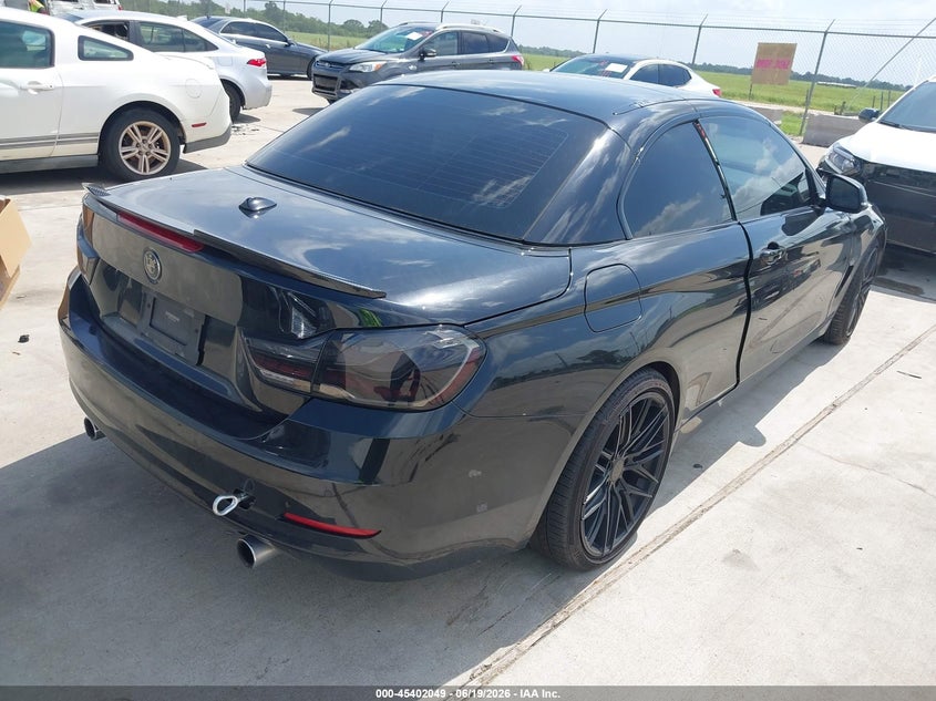 2015 BMW 4er VIN WBA3T3C5XF5A40546 IAAI salvage auction — WATER/FLOOD, Salvage Title, sold $1,900 on 2026-08-21 (photo 4)