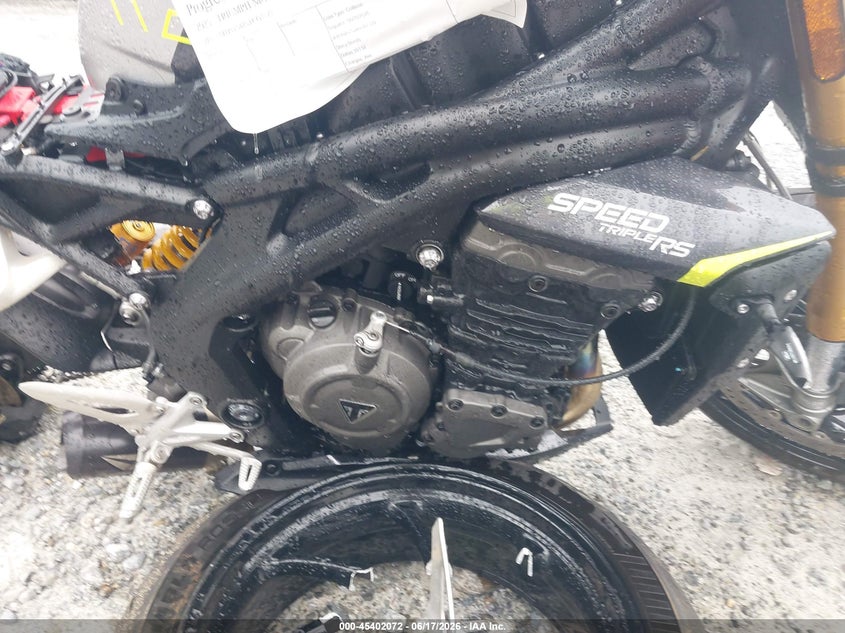 2025 Triumph motorcycle Speed triple VIN SMTP11S4XSTCG5575 IAAI salvage auction — ROLLOVER, Salvage (Georgia), sold $900 on 2026-09-16 (photo 8)