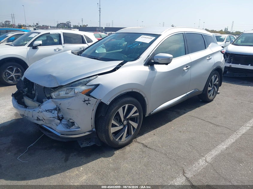 2015 Nissan Murano VIN 5N1AZ2MG9FN233881 IAAI salvage auction — FRONT END, Salvage (California), sold $1,250 on 2026-07-09 (photo 2)
