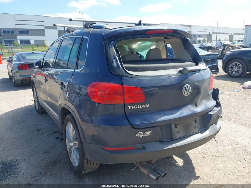 2014 Volkswagen Tiguan VIN WVGAV3AX3EW522320 IAAI salvage auction — RIGHT SIDE, Salvage (Texas), sold $600 on 2026-08-18 (photo 3)