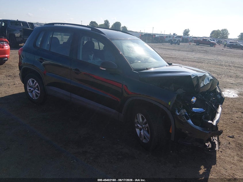 2016 Volkswagen Tiguan VIN WVGAV7AX6GW531099 IAAI salvage auction — FRONT END, Clear (Arkansas), sold $475 on 2026-08-12 (photo 1)