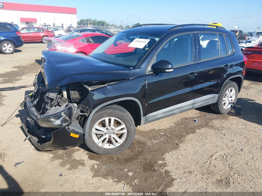 2016 Volkswagen Tiguan VIN WVGAV7AX6GW531099 IAAI salvage auction — FRONT END, Clear (Arkansas), sold $475 on 2026-08-12 (photo 2)