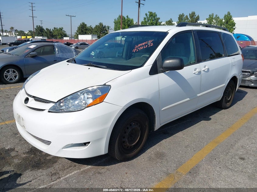 2010 Toyota Sienna VIN 5TDKK4CC4AS300350 IAAI salvage auction — NORMAL WEAR, Clear - Dealer Only (California), sold $675 on 2026-07-07 (photo 2)