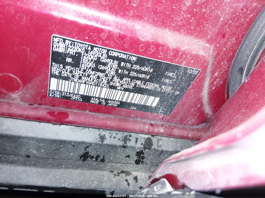 2024 Toyota Rav 4 VIN JTMD6RFV6RD118423 IAAI salvage auction — RIGHT FRONT, Salvage (Idaho), sold $12,300 on 2026-07-08 (photo 9)