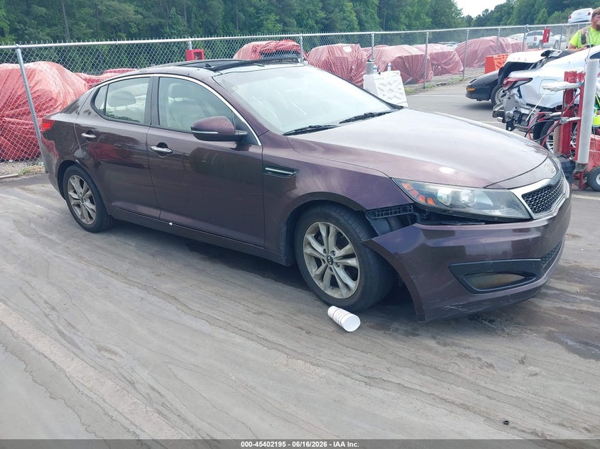 2011 Kia Optima VIN KNAGN4A77B5086512 IAAI salvage auction — NORMAL WEAR, Clear (North Carolina), sold $375 on 2026-07-22 (photo 1)