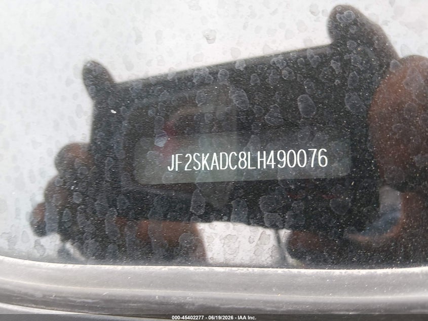 2020 Subaru Forester VIN JF2SKADC8LH490076 IAAI salvage auction — SIDE, Salvage (California), sold $4,150 on 2026-07-16 (photo 9)