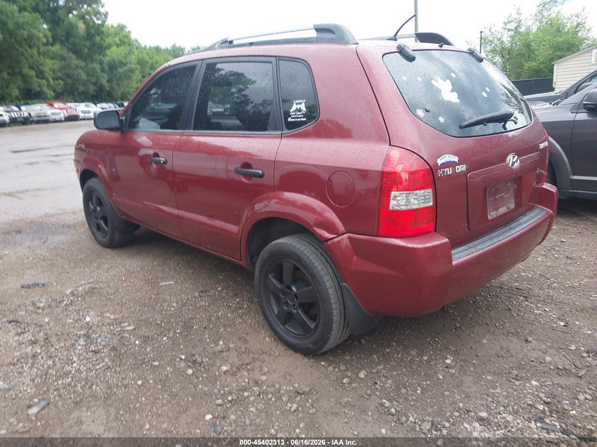 2007 Hyundai Tucson VIN KM8JM12B27U630985 IAAI salvage auction — NORMAL WEAR, Clear (Missouri), sold $550 on 2026-07-29 (photo 3)