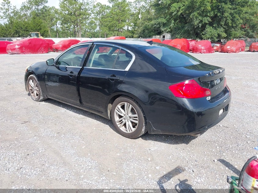 2010 Infiniti G VIN JN1CV6AP5AM401795 IAAI salvage auction — LEFT FRONT, Rebuildable (Florida), sold $900 on 2026-07-25 (photo 3)