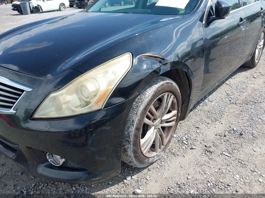 2010 Infiniti G VIN JN1CV6AP5AM401795 IAAI salvage auction — LEFT FRONT, Rebuildable (Florida), sold $700 on 2026-07-24 (photo 6)