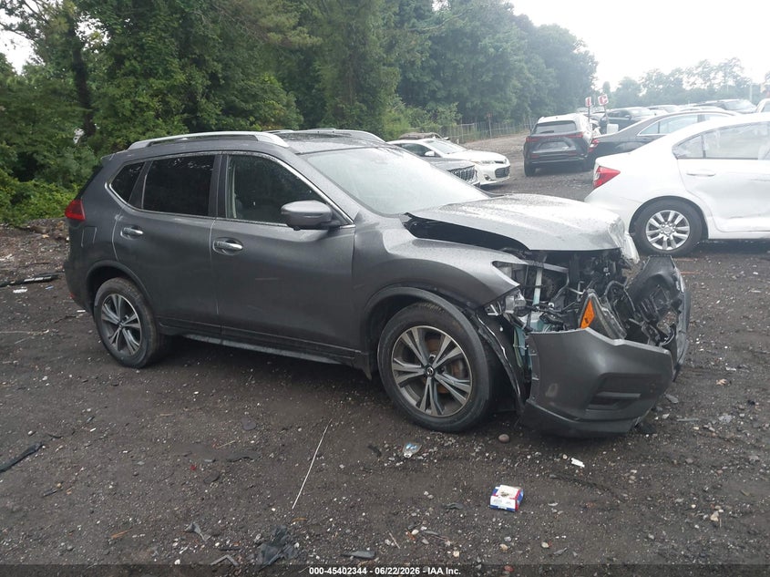 2019 Nissan Rogue VIN JN8AT2MV0KW381978 IAAI salvage auction — FRONT END, Salvage Title, sold $25 on 2026-07-21 (photo 1)