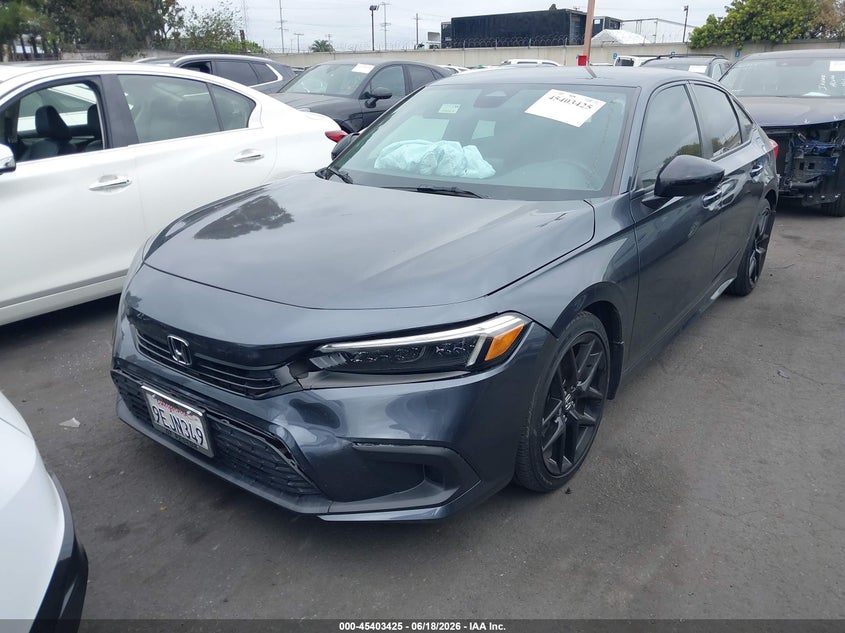 2023 Honda Civic VIN 2HGFE2F59PH504807 IAAI salvage auction — FRONT END, Salvage Certificate (California), sold $6,600 on 2026-07-29 (photo 2)