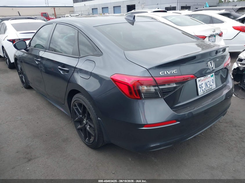 2023 Honda Civic VIN 2HGFE2F59PH504807 IAAI salvage auction — FRONT END, Salvage Title, sold $6,600 on 2026-07-24 (photo 3)