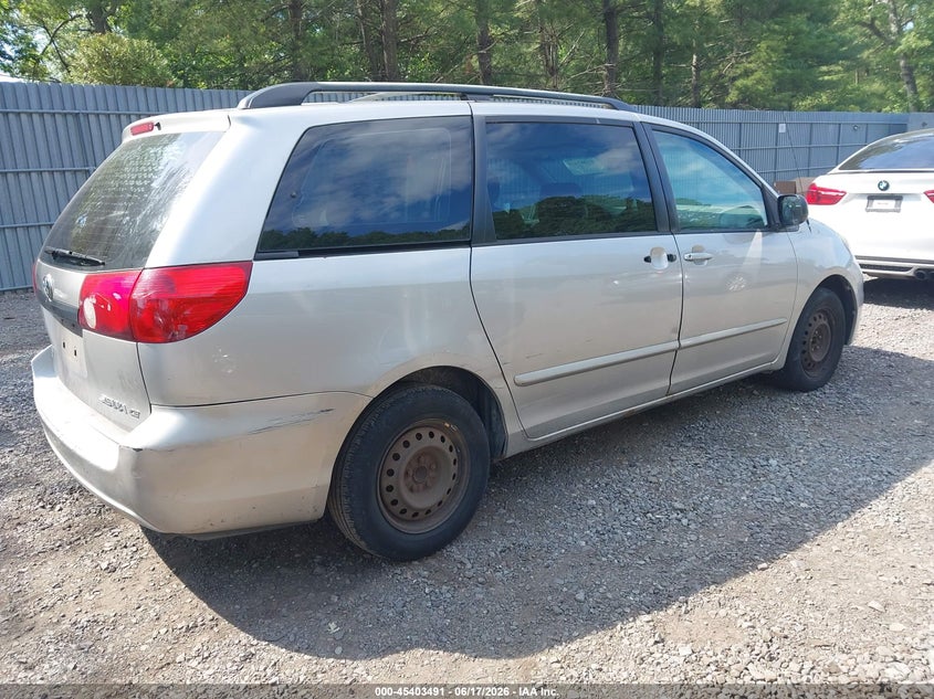 2006 Toyota Sienna VIN 5TDZA23C16S523717 IAAI salvage auction — FRONT & REAR, Clear (New Jersey), sold $950 on 2026-07-12 (photo 4)