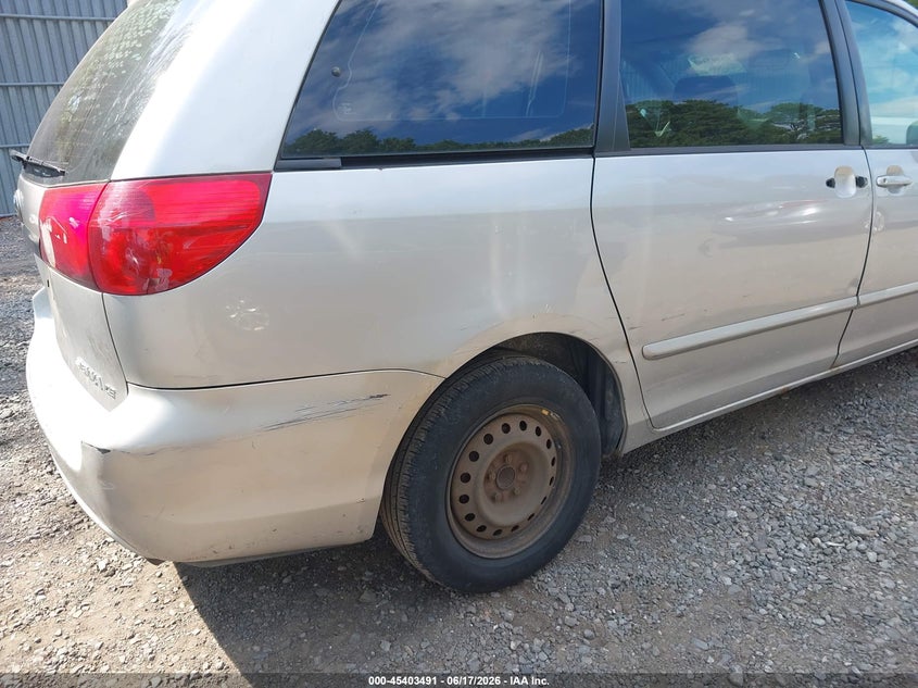 2006 Toyota Sienna VIN 5TDZA23C16S523717 IAAI salvage auction — FRONT & REAR, Clear (New Jersey), sold $950 on 2026-07-12 (photo 6)