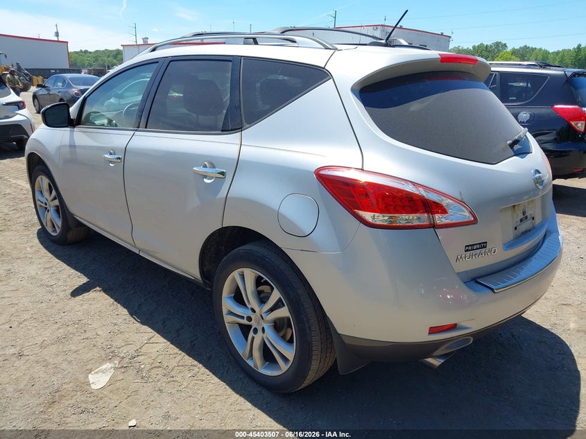 2011 Nissan Murano VIN JN8AZ1MW6BW176862 IAAI salvage auction — NORMAL WEAR, Clear (Virginia), sold $450 on 2026-07-15 (photo 3)