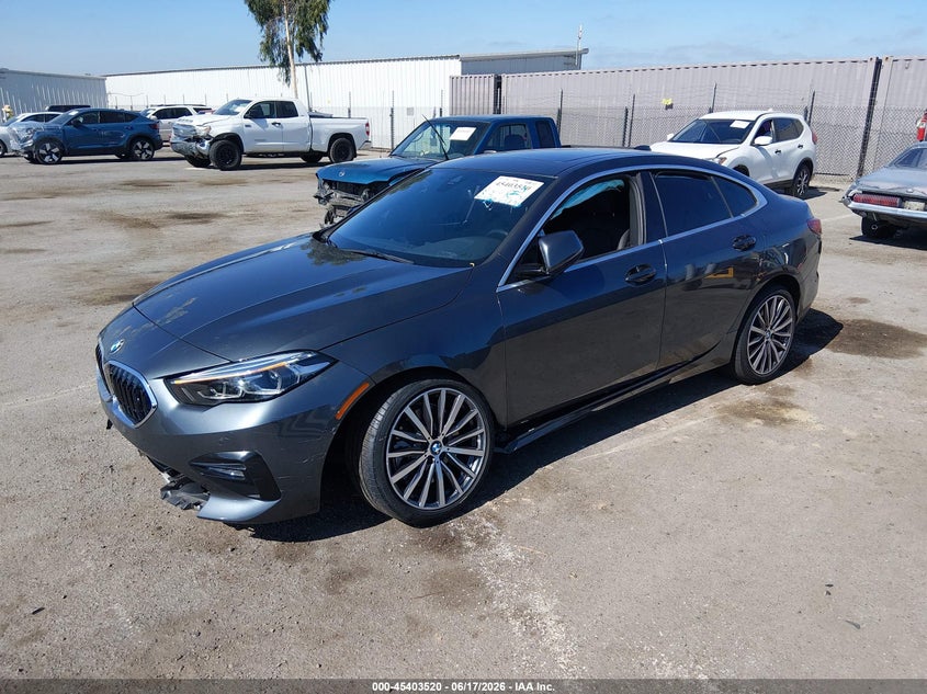 2021 BMW 2er VIN WBA53AK00M7H40676 IAAI salvage auction — FRONT END, Salvage Title, sold $3,800 on 2026-07-29 (photo 2)
