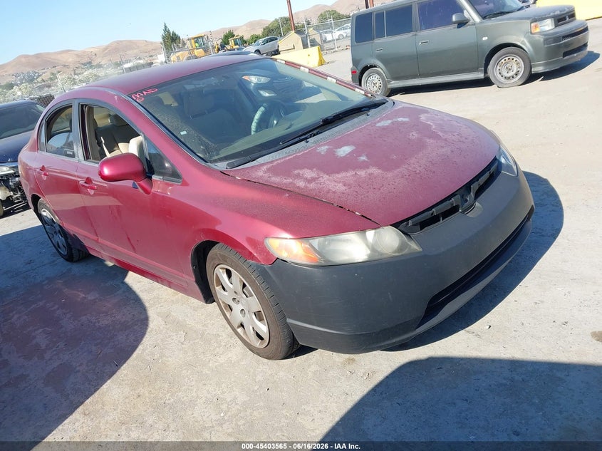2007 Honda Civic VIN JHMFA16537S004198 IAAI salvage auction — NORMAL WEAR, Clear (Nevada), sold $375 on 2026-07-09 (photo 1)