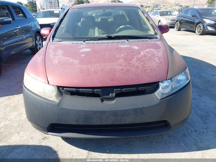 2007 Honda Civic VIN JHMFA16537S004198 IAAI salvage auction — NORMAL WEAR, Clear (Nevada), sold $375 on 2026-07-09 (photo 6)