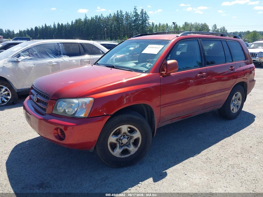 2002 Toyota Highlander VIN JTEGD21A120025557 IAAI salvage auction — NORMAL WEAR, Clear (Washington), sold $425 on 2026-07-15 (photo 2)