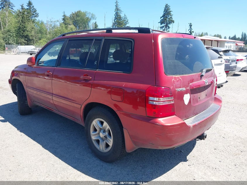 2002 Toyota Highlander VIN JTEGD21A120025557 IAAI salvage auction — NORMAL WEAR, Clear (Washington), sold $425 on 2026-07-15 (photo 3)
